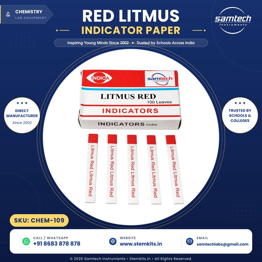 Red Litmus Indicator Paper