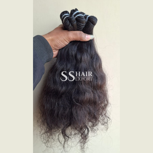 South Indian Temple Curly Hair Human Hair Bundles Weft Hair Extension