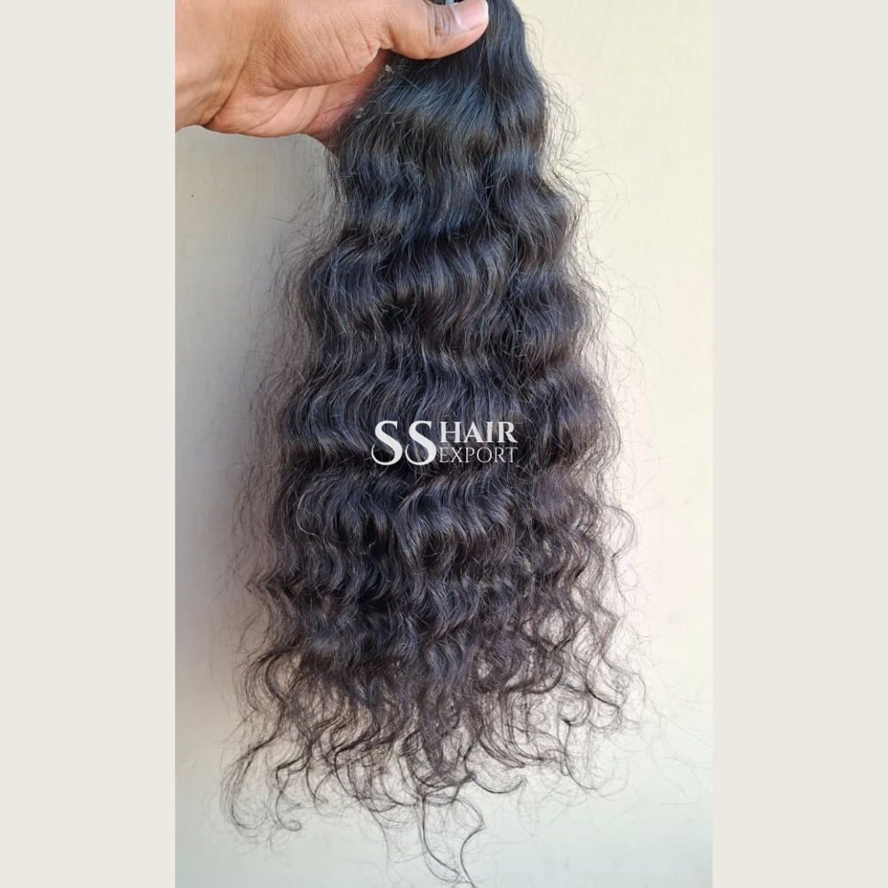 Curly Weft Hair Extensions Bundle Human hair for sew in Indian Exporter