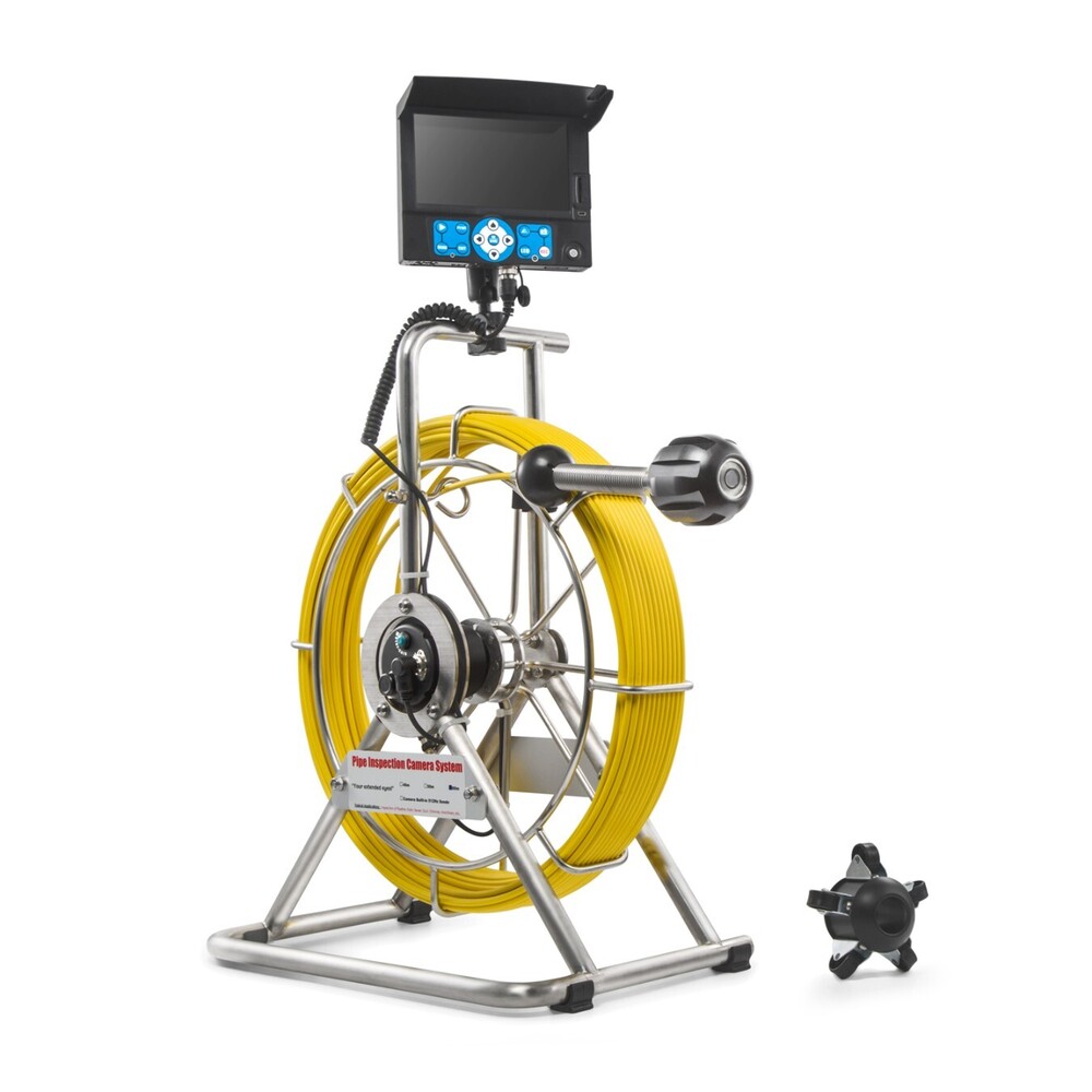 38mm Sewer Drain Pipe Inspection Camera System with  60m 200ft Cable