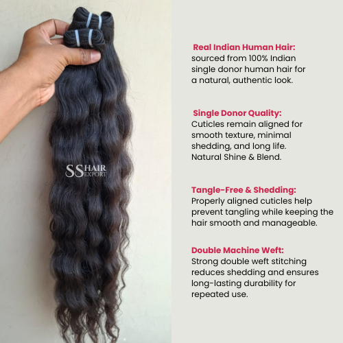 Raw Curly Human Hair bundles Indian Weft Hair Extensions Sew In Weave