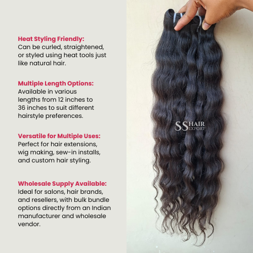 Raw Curly Human Hair bundles Indian Weft Hair Extensions Sew In Weave