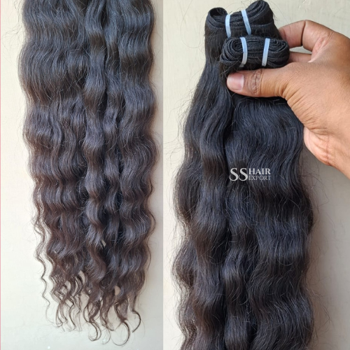 Raw Curly Human Hair bundles Indian Weft Hair Extensions Sew In Weave