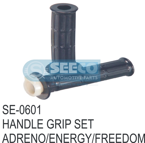 HANDLE GRIP SET - Rubber and Plastic Material, 10-70 Grams Weight | Powder Coated Finish, Designed for Two Wheeler Applications