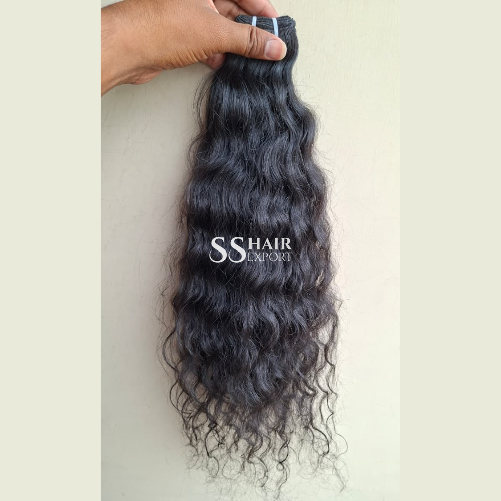 Permanent Curly Human Hair bundles Weft Sew-In Weave Hair Extensions