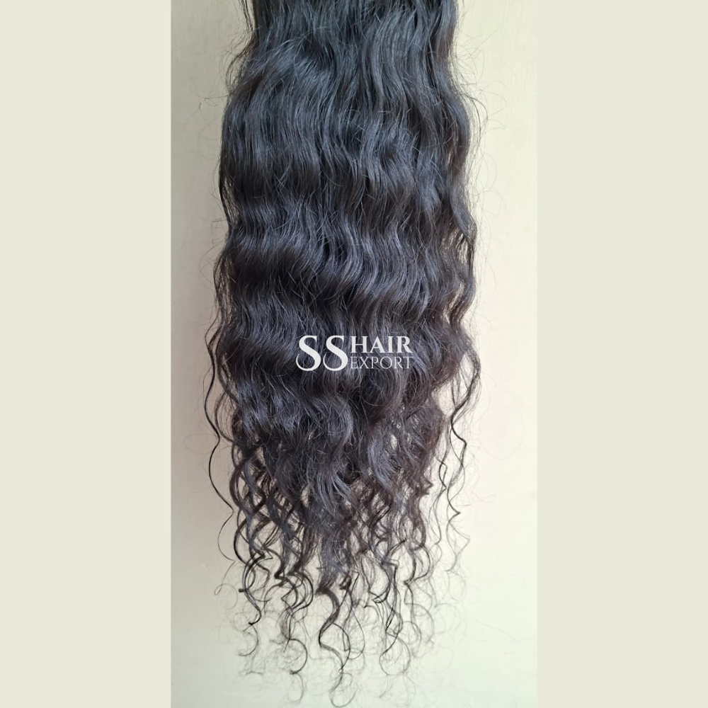 Permanent Curly Human Hair bundles Weft Sew-In Weave Hair Extensions