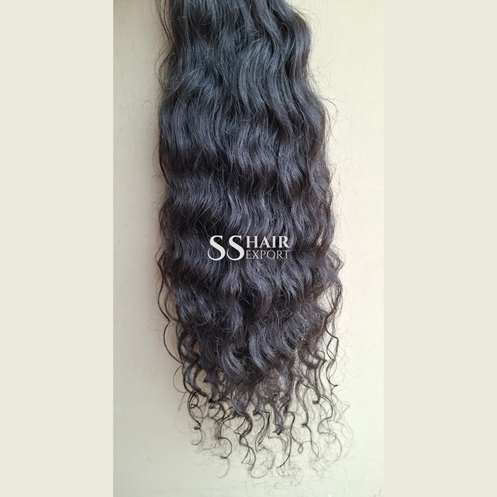 Permanent Curly Human Hair bundles Weft Sew-In Weave Hair Extensions