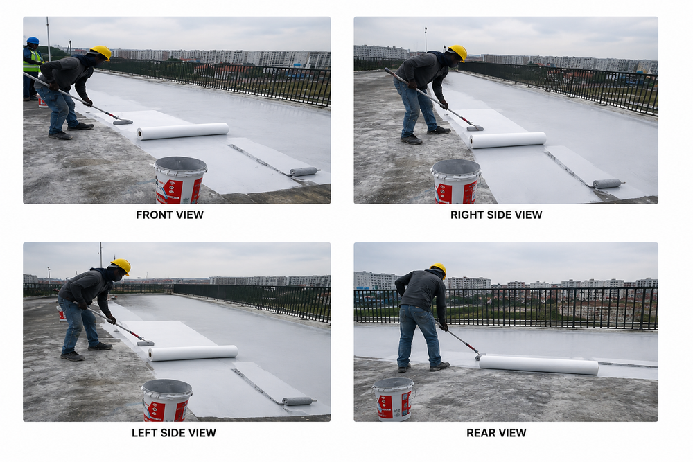 Waterproofing Services Provider - Membrane 2mm Thick, 1m Wide, Variable Length | 1500n Tensile Strength, 20% Elongation For Roof And Foundation Sealing