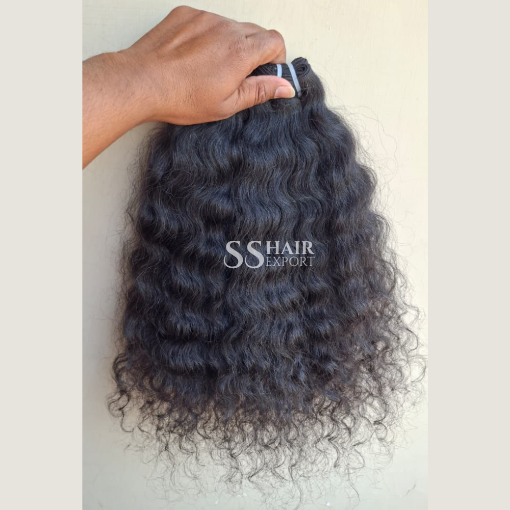 Curly Hair 3 Bundles Black Color 12