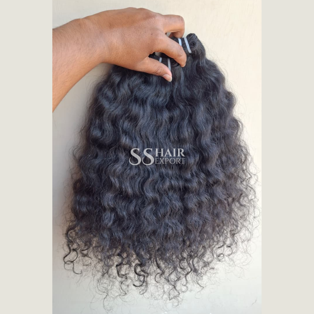 Curly Bundles Weft Hair Extension Sew in Weave Indian Human Hair