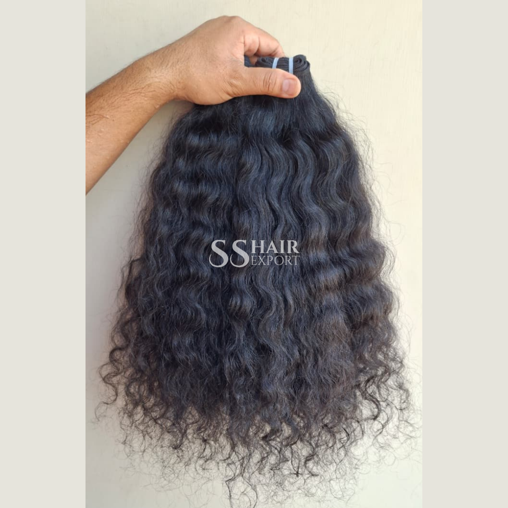 Curly Bundles Weft Hair Extension Sew in Weave Indian Human Hair