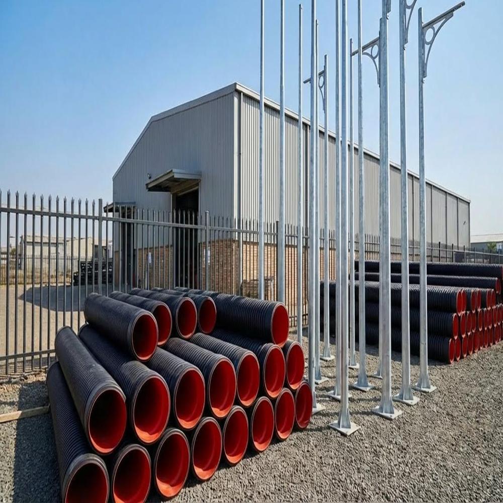  DWC (Double Wall Corrugated) pipes Double Wall Corrugated ( DWC ) Pipe OD  63 , 110 , 200 , 300 , 400 , 500 MM