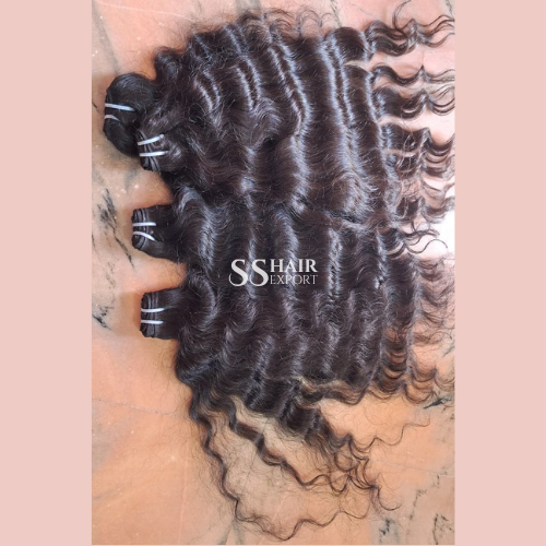 Curly Hair Weave Human Hair Sewn In Weaves Weft Bundles Indian Vendor