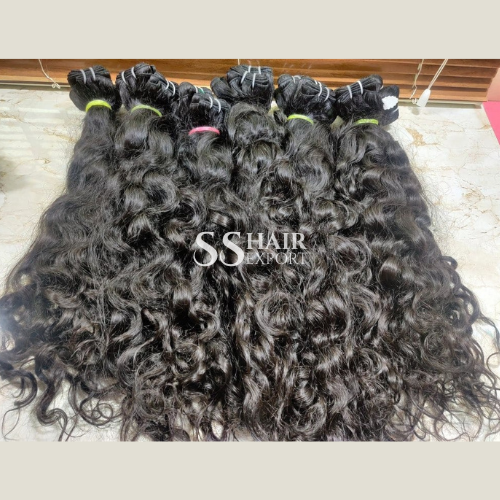 Curly Weft Hair Bundles Human Hair Weft Extensions 100% Cuticle Aligned