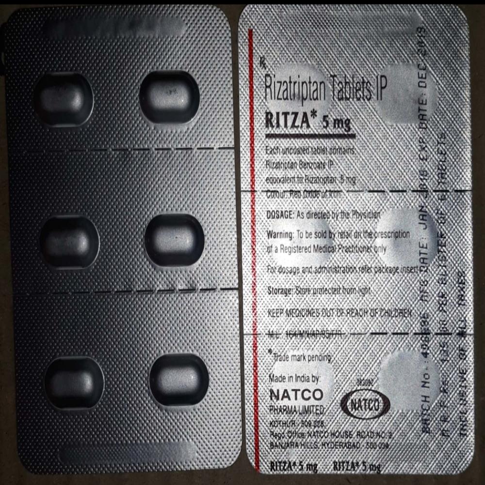 Rizatriptan 5 Mg Tablets - Life Span: 36 Months