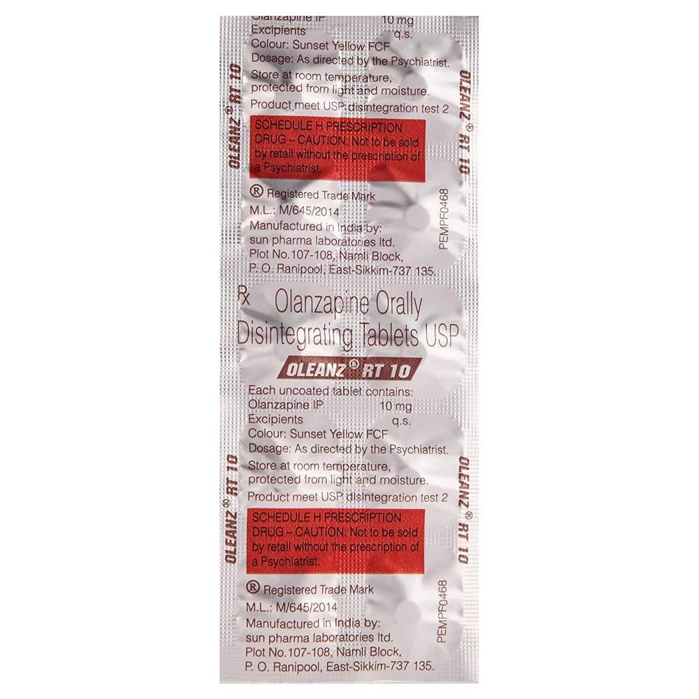 Oleanz 10mg Tablets - Dosage Form: Solid