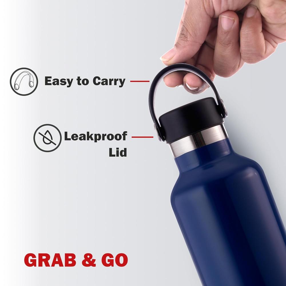 CELLO Aqua Bliss Thermosteel Insulated Water Bottle, 800ml, Blue | 24 Hours Hot and Cold Flask | Leak Proof | Office Bottle | Sports | Home | Kitchen | Hiking | Treking | Travel
