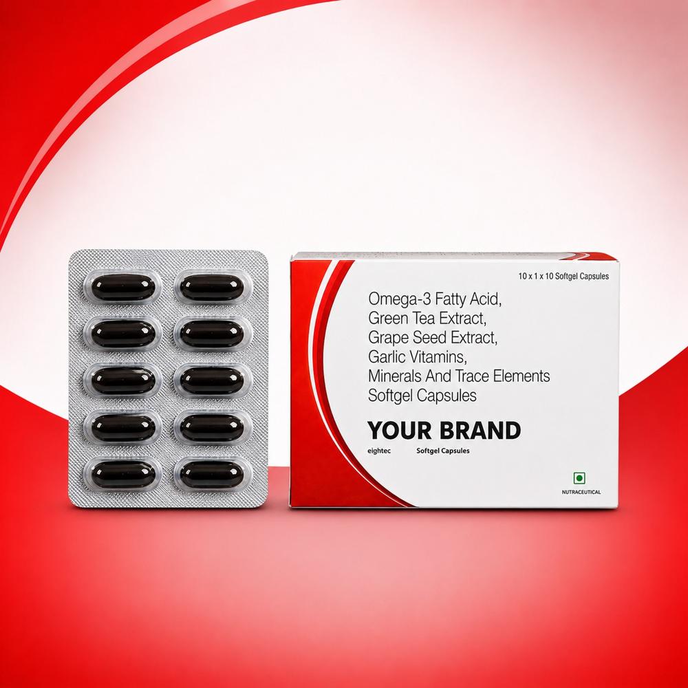 Omega-3 Fatty Acid, Green Tea Extract, Grape Seed Extract, Garlic Vitamins, Minerals And Trace Elements Tablets