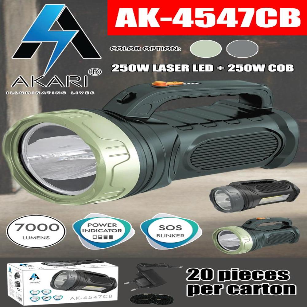 Akari Ak-4547cb Rechargeable Kissan Torch - Body Material: Plastic