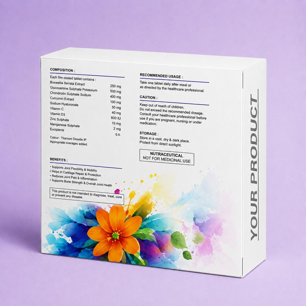 Boswellia Serrata, Glucosamine Sulphate, Chondroitin Sulphate, Cucid, Vitamins & MrcExtrumin act, Hyaluronic Ainerals Tablets