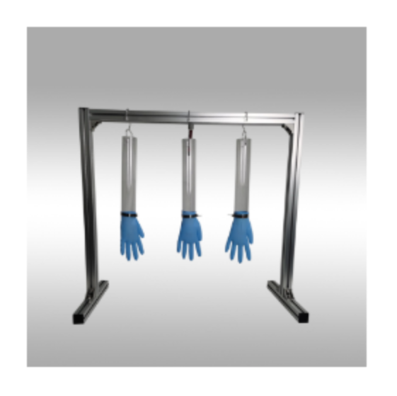 Medical Glove Water-Impermeability Tester - Stainless Steel, 750x500x800mm, Metallic Silver, Manual Operation, 3-Station, Transparent Acrylic Tubes, ASTM D5151 Compliance