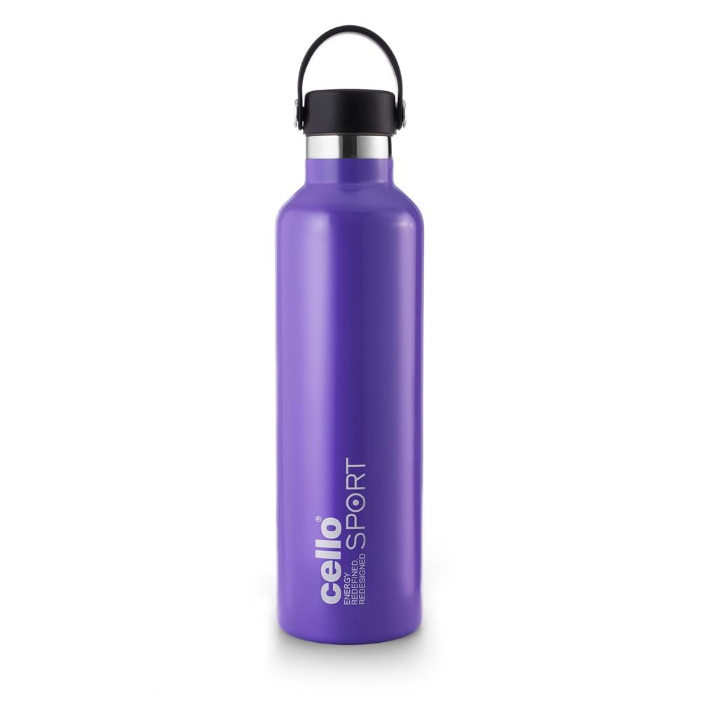 Cello Aqua Bliss Thermosteel Insulated Water Bottle, 1100ml, Purple | 24 Hours Hot & Cold Flask | Leak Proof | Office Bottle | Sports | Home | Kitchen | Hiking | Treking |Travel