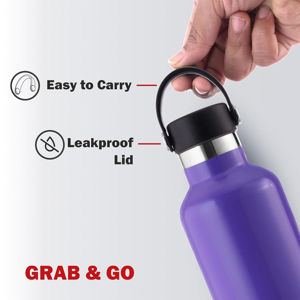 Cello Aqua Bliss Thermosteel Insulated Water Bottle, 1100ml, Purple | 24 Hours Hot & Cold Flask | Leak Proof | Office Bottle | Sports | Home | Kitchen | Hiking | Treking |Travel