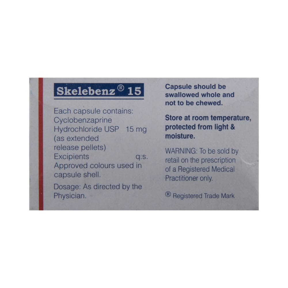 Cyclobenzaprine 15mg Capsules