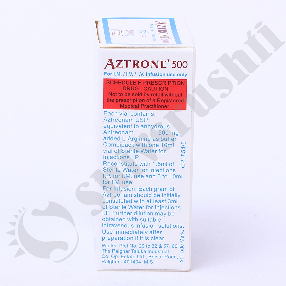 Aztrone 500 Injection - Life Span: 24 Months