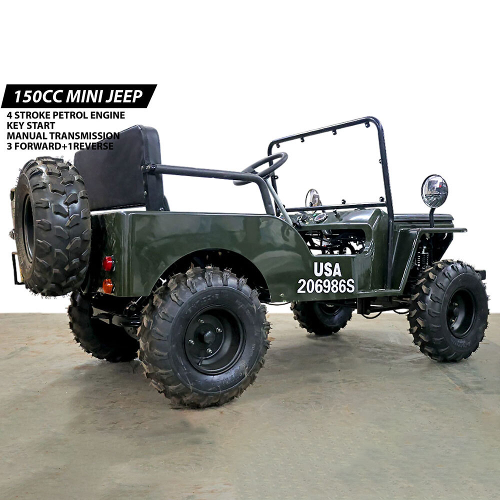 150cc Mini Jeep - Color: Black