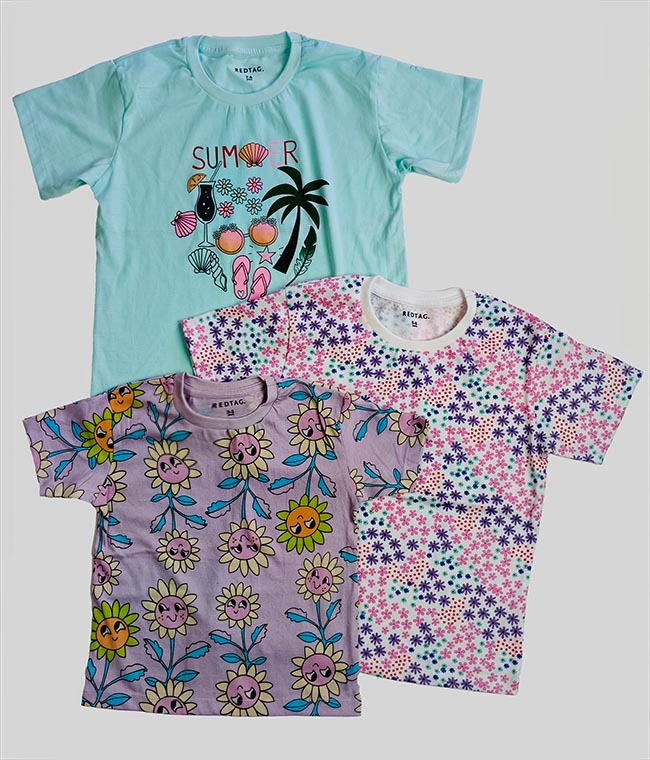 G22262 | Redtag Girls Printed Tops - Age Group: 2 Years To 8 Years