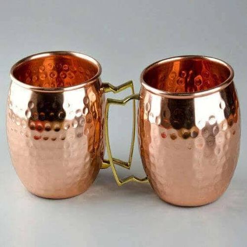Handcrafted Pure Copper Diamond-Cut Pineapple Moscow Mule Mug with Solid Brass Cast Handle