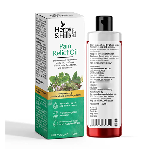 Herbs and Hills Herbal Pain Relief Oil For Joint Pain