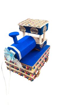 Vayu Art & Crafts Pinewood train Trousseau Packing
