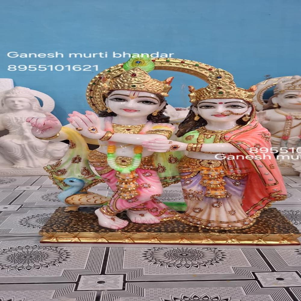 Marble Radha Krishna Statue