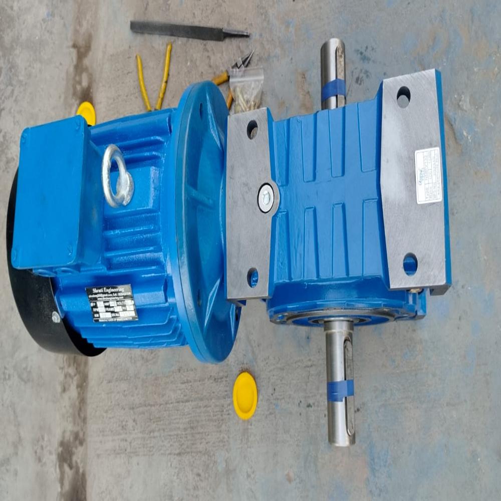 Nmrv Worm Gear Motor - Aluminum Alloy, 320x180x220 Mm, Blue/grey | High Torque, Low Noise, Ip55 Protection, Maintenance Free