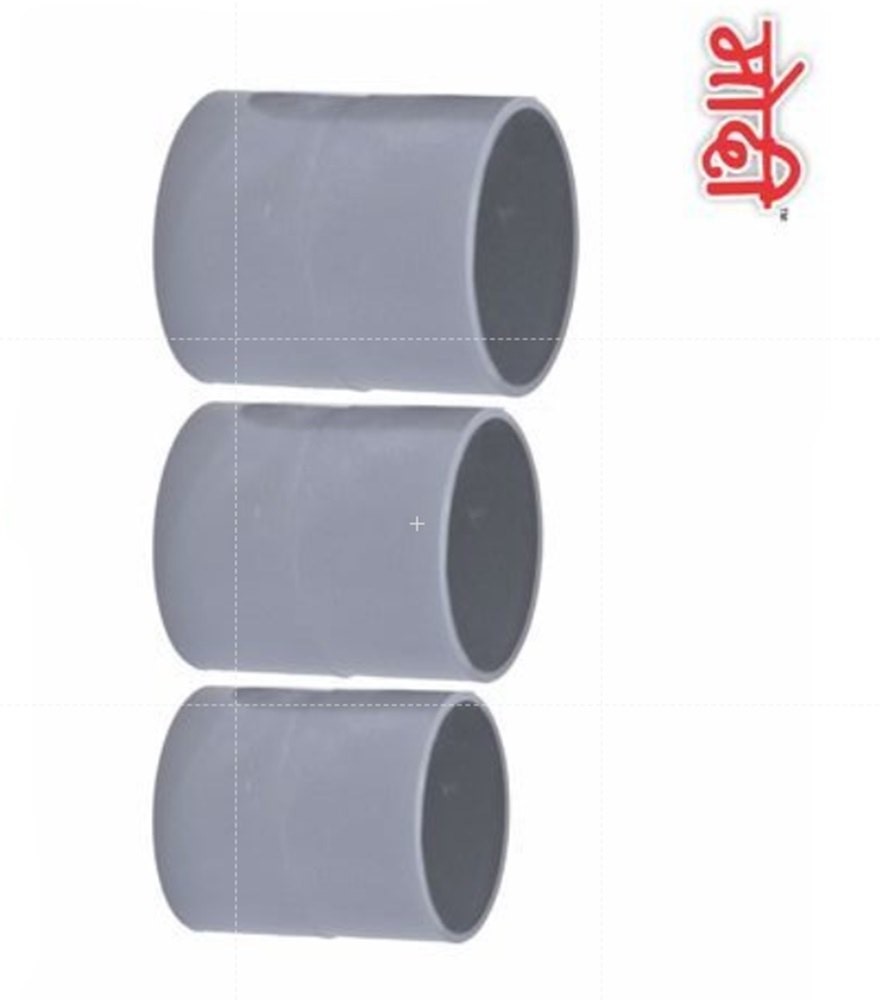 Pvc Pipe Coupler - Durable Pvc, 20 To 630 Mm Size Range, Sleek Grey, Female Connection, Ideal For Industrial And Residential Plumbing Applications