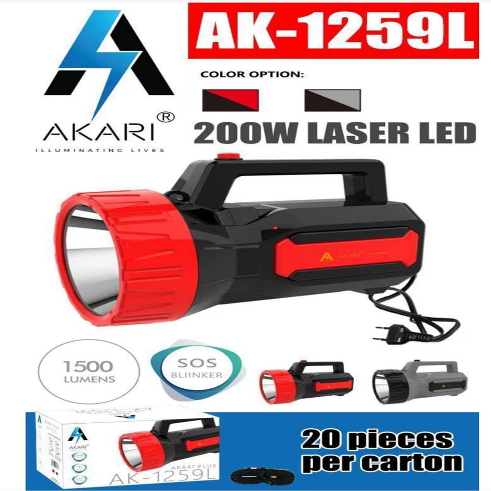 Akari Ak-1259l Rechargeable Kissan Torch - Body Material: Plastic