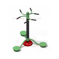 Triple Standing Twister - Gi Frame, Green And Red, 150 Kg Load, Powder-coated, Rubber Grip, Floor Mounted