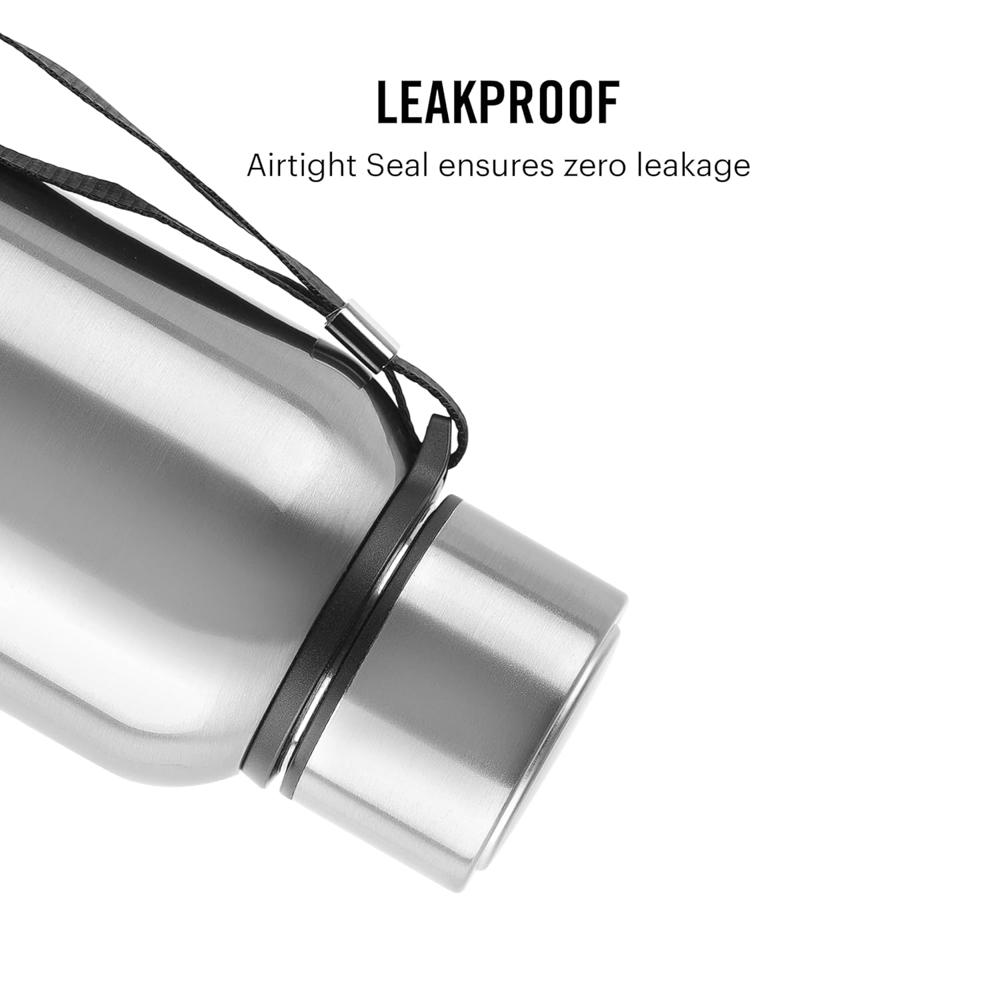 Cello Kent 550 Insulated Stainless Steel Flask 550 ml Silver | Double Wall, Vacuum Insulated, 24 Hrs Hot & Cold | Leakproof, Rust Proof Hot Water Flask for Office, Gym, Travel, Picnic & Daily Use