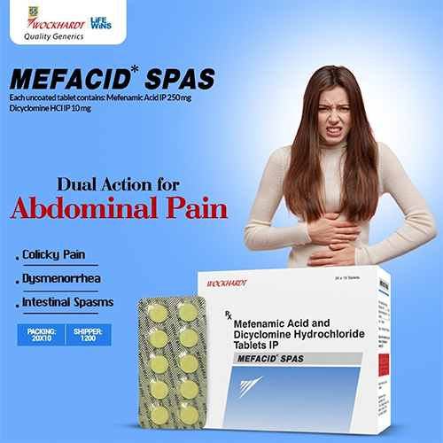 Mefenamic Acid And Dicyclomine Hydrochloride Tablets