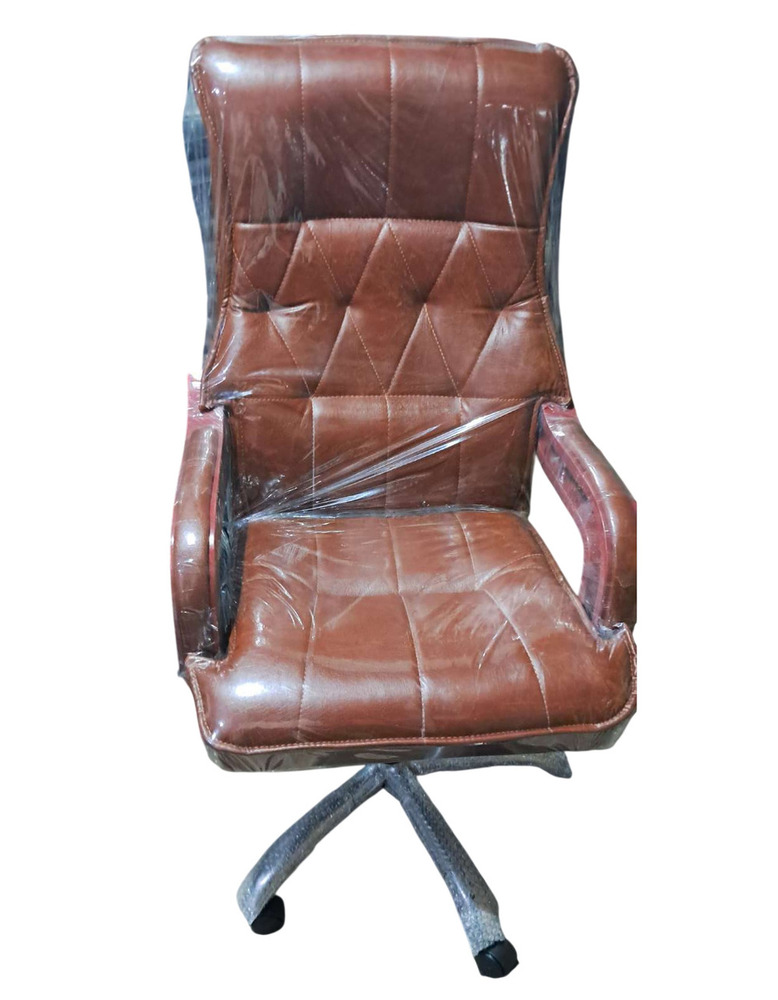 Brown Leatherette Office Chair