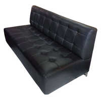 Modern Black Leatherette Sofa