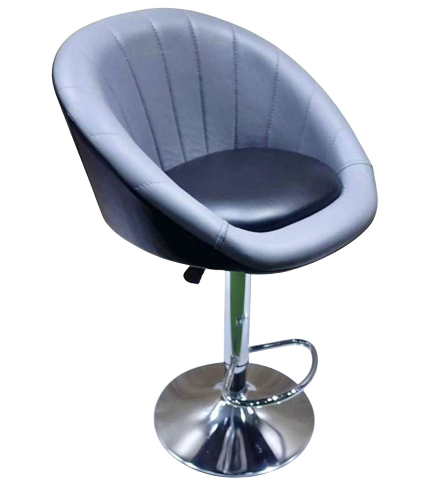 Grey Stainless Steel Revolving Bar Chair