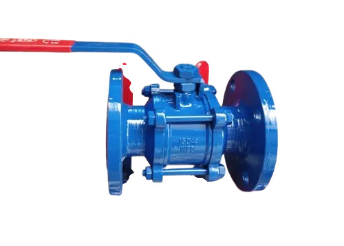 Blue Flanged Ball Valve