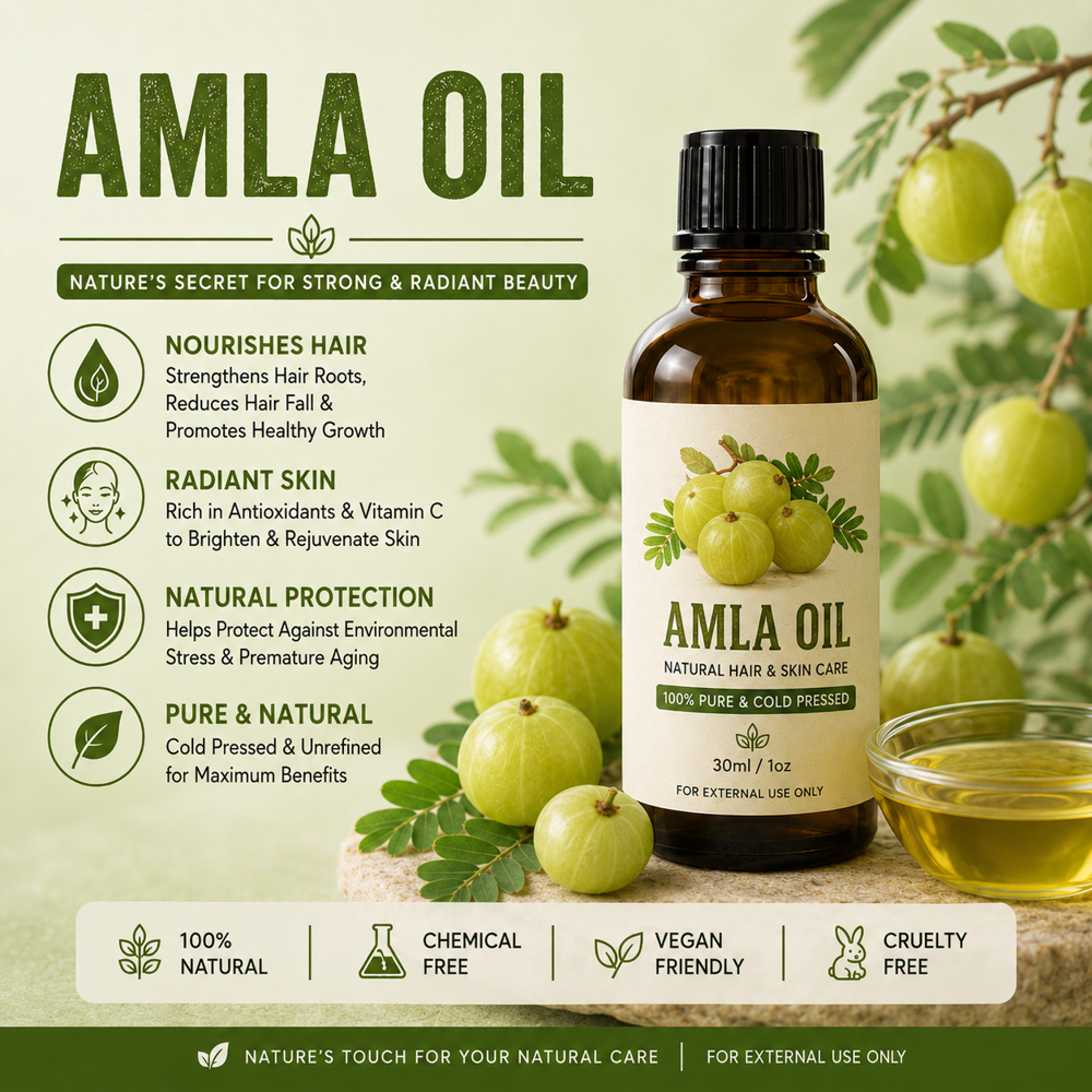 Amla Cold Pressed Oil - 100 ml Glass Bottle with Wooden Cap, Pale Yellow, Natural Chemical-Free Non-GMO, Hair and Skin Nourishment