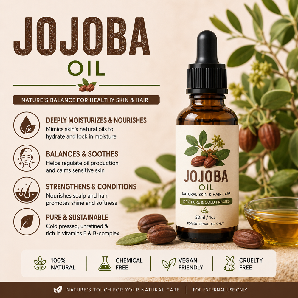 Jojoba Cold Pressed Oil - 100% Pure Cold Pressed, Golden Yellow, 250 ml | Moisturizing, Nourishing, Hypoallergenic, Non-Greasy