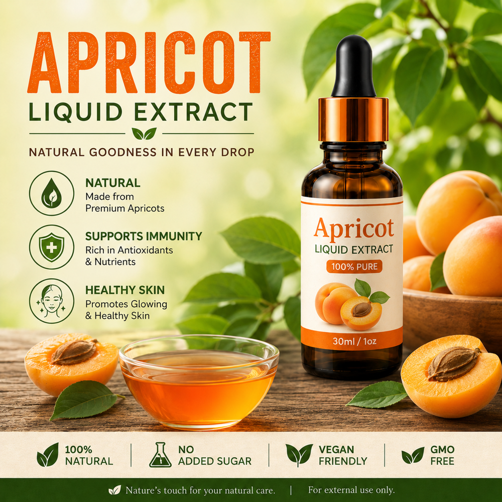 Apricot Liquid Extract - Cold Pressed 250ml-5L Golden to Amber | Natural Alcohol-Free Water Soluble Antioxidant