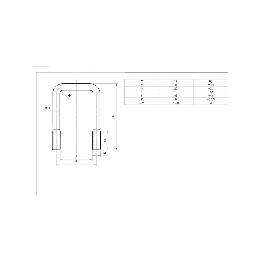 U - BOLT 80*40 WITH FLANGE NUT