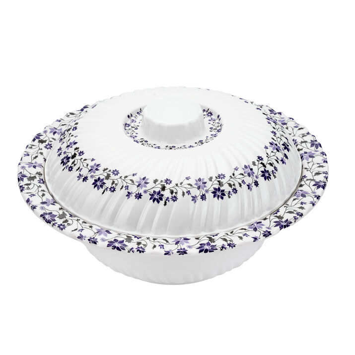 Smile Donga With Lid - White, Printed Design | Good Quality, Glossy Surface Finish